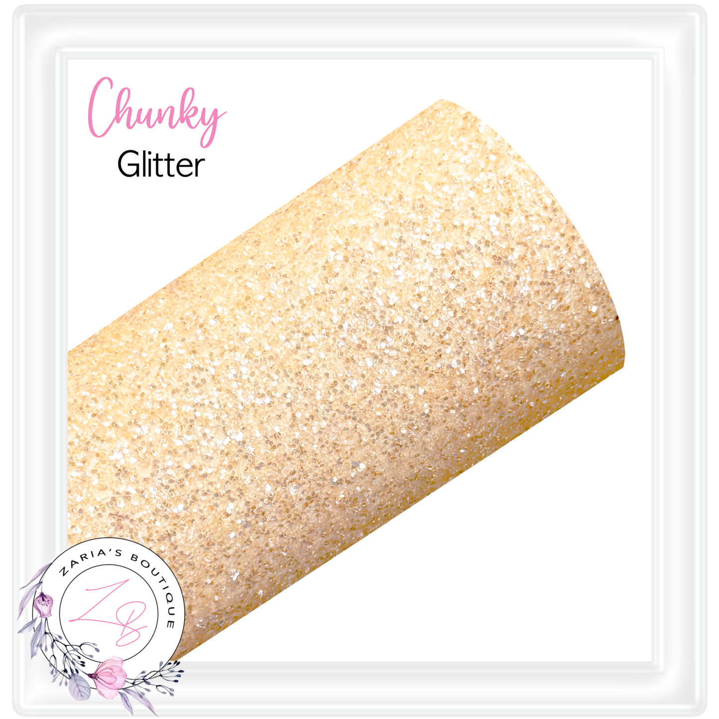 ⋅ Orange Yellow ⋅ Chunky Glitter Craft Fabric Sheets ⋅