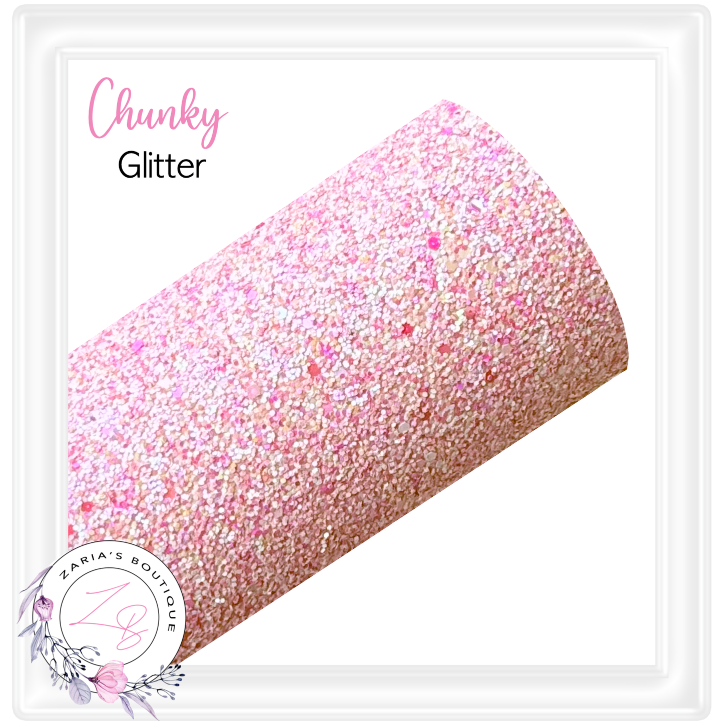 ⋅ Chunky Glitter Sheets ⋅ Strawberry Smoothie Pink  ⋅