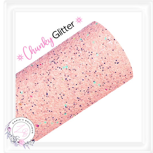 • CHUNKY GLITTER • Peachy Pink Confetti • LAST SHEET!
