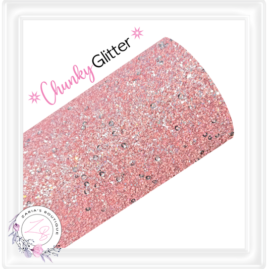 ∙ CHUNKY GLITTER ∙ Peachy Pink Sequins ∙