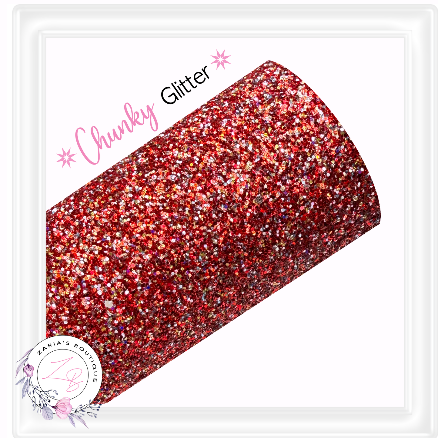 ⋅ Chunky Glitter Sheets ⋅ Red Sparkle ⋅