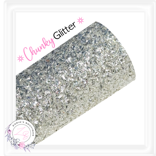 ∙ CHUNKY GLITTER ∙ Crushed Ice Silver ∙