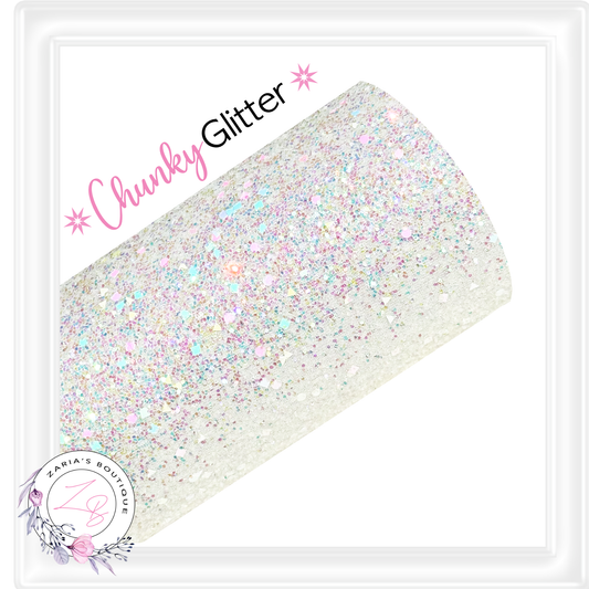 ∙ CHUNKY GLITTER  ∙ White Glitter Gems ∙