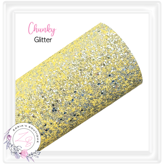 ⋅ Golden Yellow ⋅ Chunky Glitter Craft Fabric Sheets ⋅