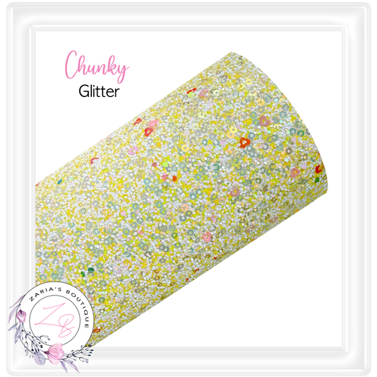 ⋅ Party Mix ⋅ Lemon Yellow ⋅ Chunky Glitter ⋅