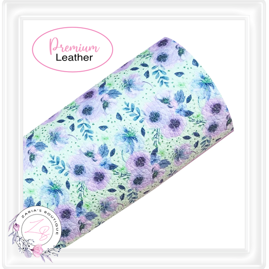 ⋅  Watercolour Blooms ⋅ Exclusive Luxe Vegan Faux Leather ⋅ Sheets or Rolls! ⋅