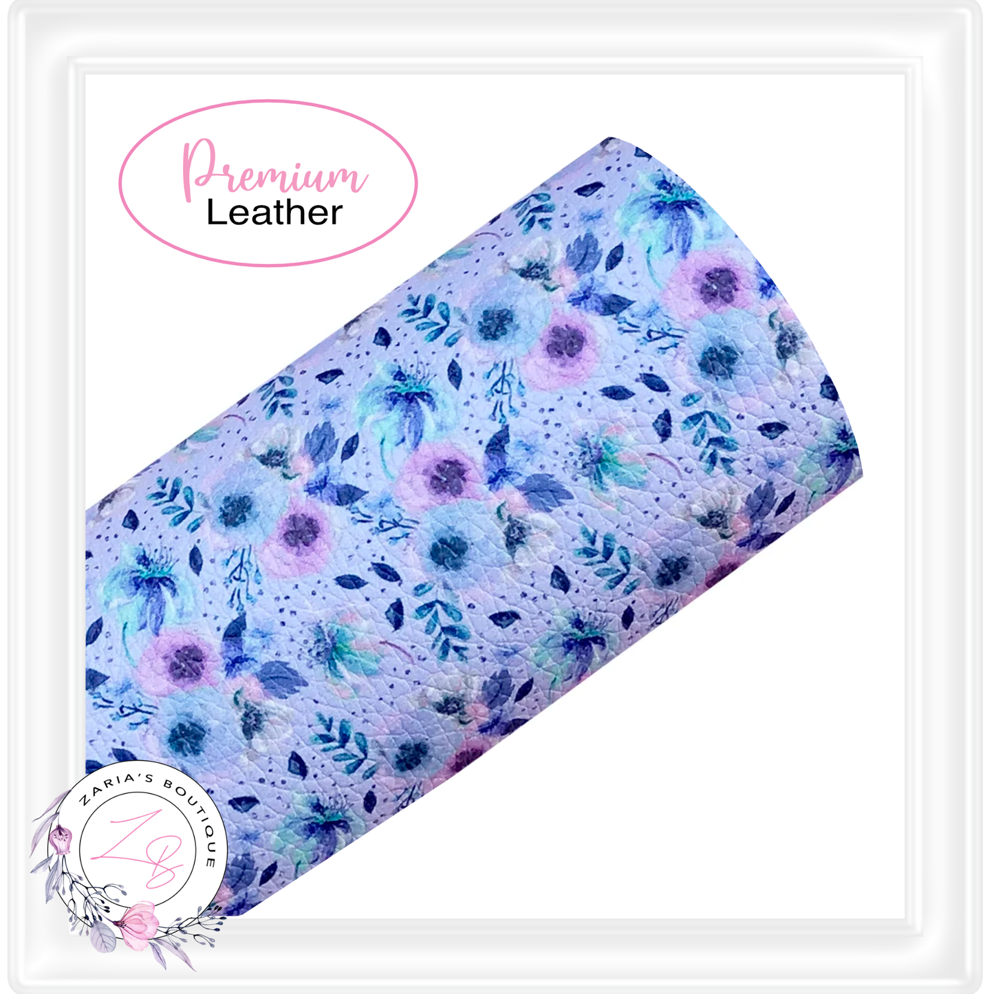 ⋅  Watercolour Blooms ⋅ Exclusive Luxe Vegan Faux Leather ⋅ Sheets or Rolls! ⋅