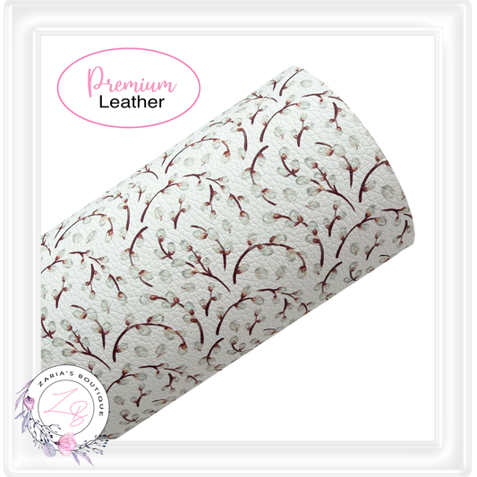 ⋅ Pussy Willow ⋅ Custom Printed Premium Vegan Faux Leather
