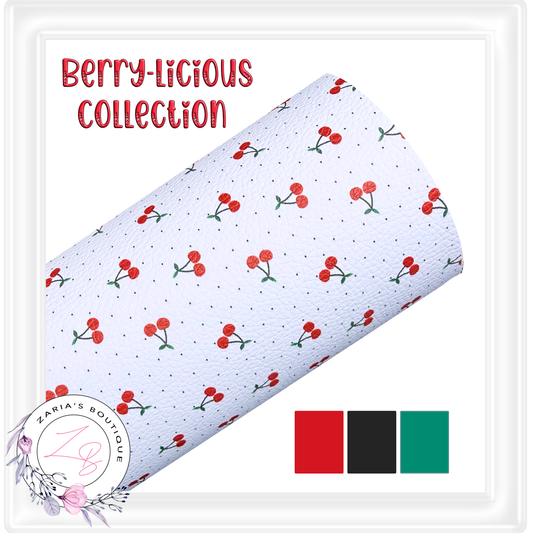 ⋅ Polka Dot Cherries ⋅ Printed Leatherette ⋅