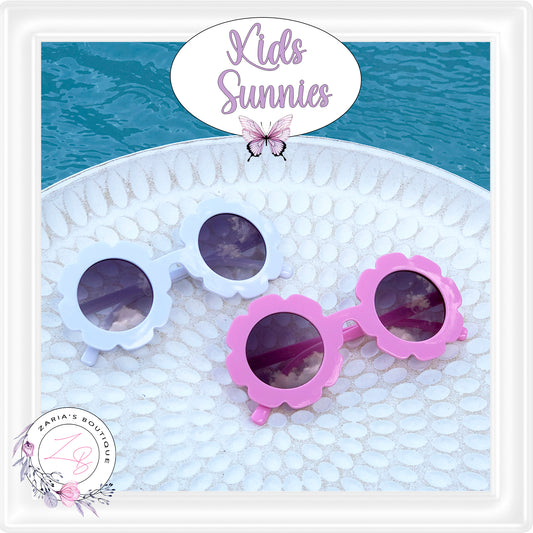 ⋅  Children's Flower Sunglasses ⋅ Pink or White ⋅