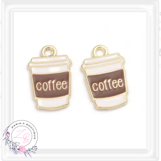 ⋅ Coffee Lover Charms ⋅ Jewellery Earring Charms Craft Embellishments ⋅ Per Pair ⋅