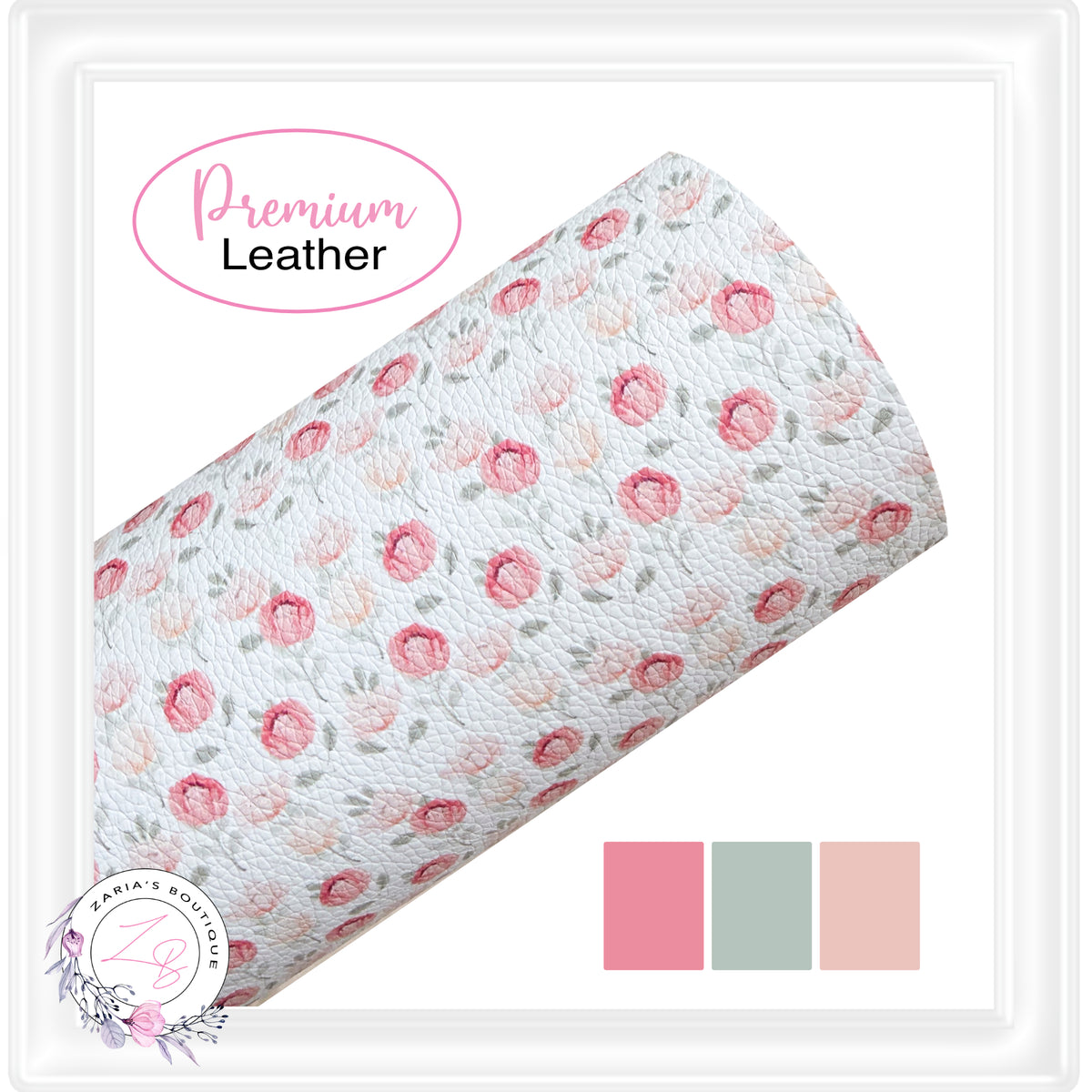 ⋅  Rosebuds ⋅ Floral Premium Vegan Faux Leather ⋅