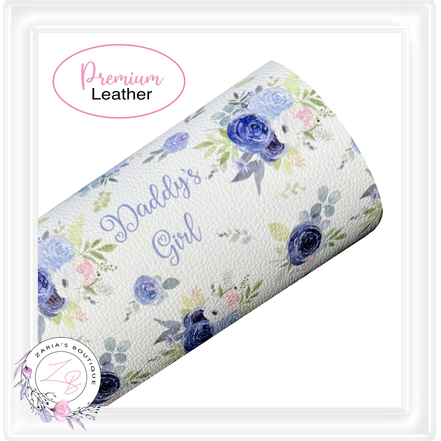 EXCLUSIVE Daddy's Girl Floral Vegan Faux Leather ~ Small & Large Scale Print