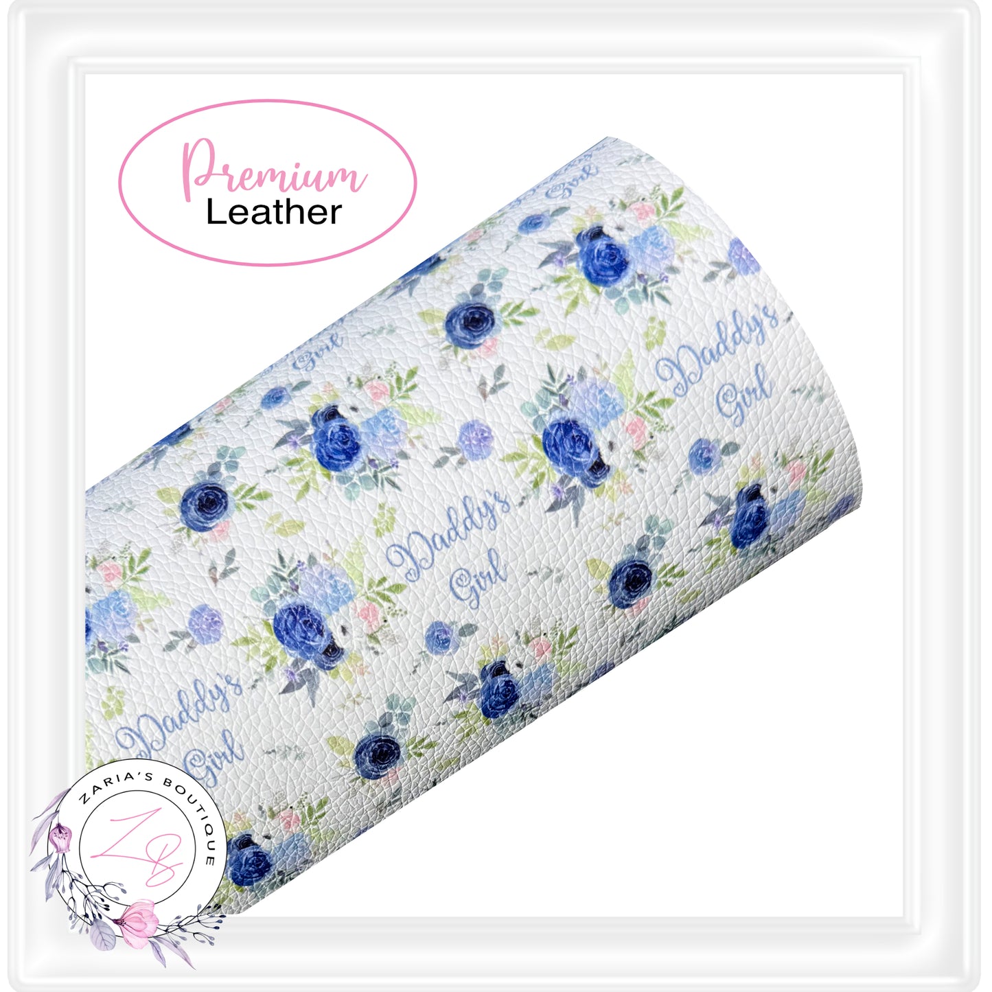 EXCLUSIVE Daddy's Girl Floral Vegan Faux Leather ~ Small & Large Scale Print