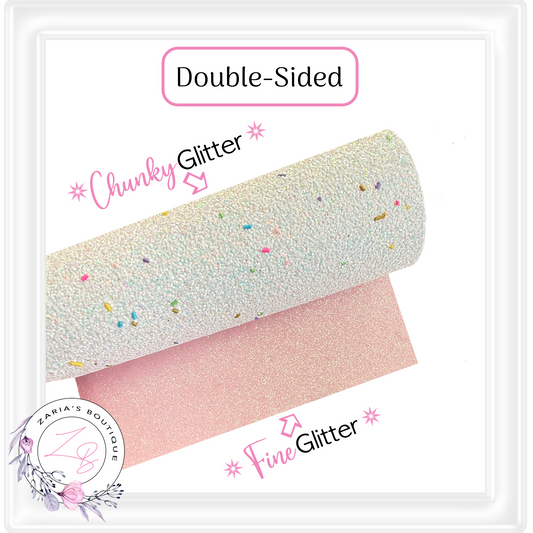 ⋅ Ice Cream Treat ⋅ DOUBLE-SIDED Chunky & Fine Glitter