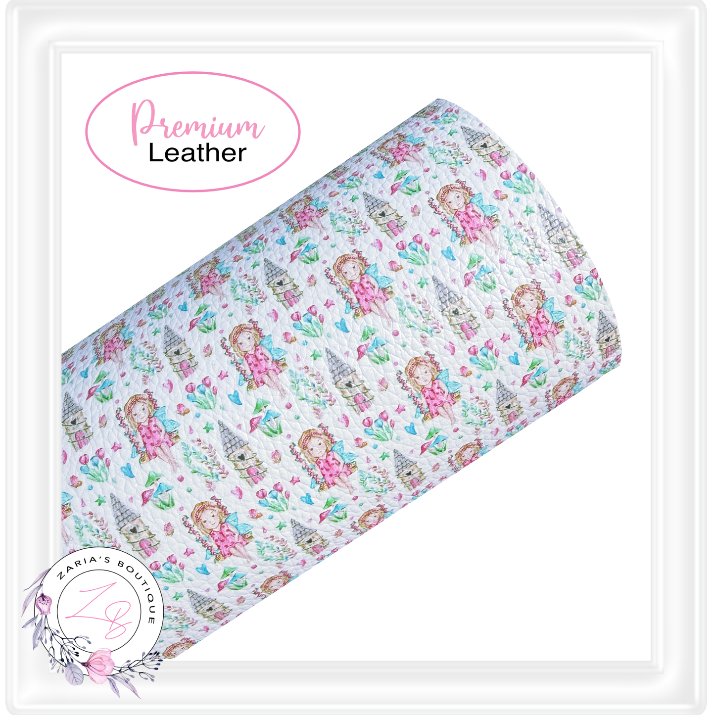 ⋅ Fairy Garden ⋅ Custom Vegan Faux Leather ⋅ Sheets Or Rolls!