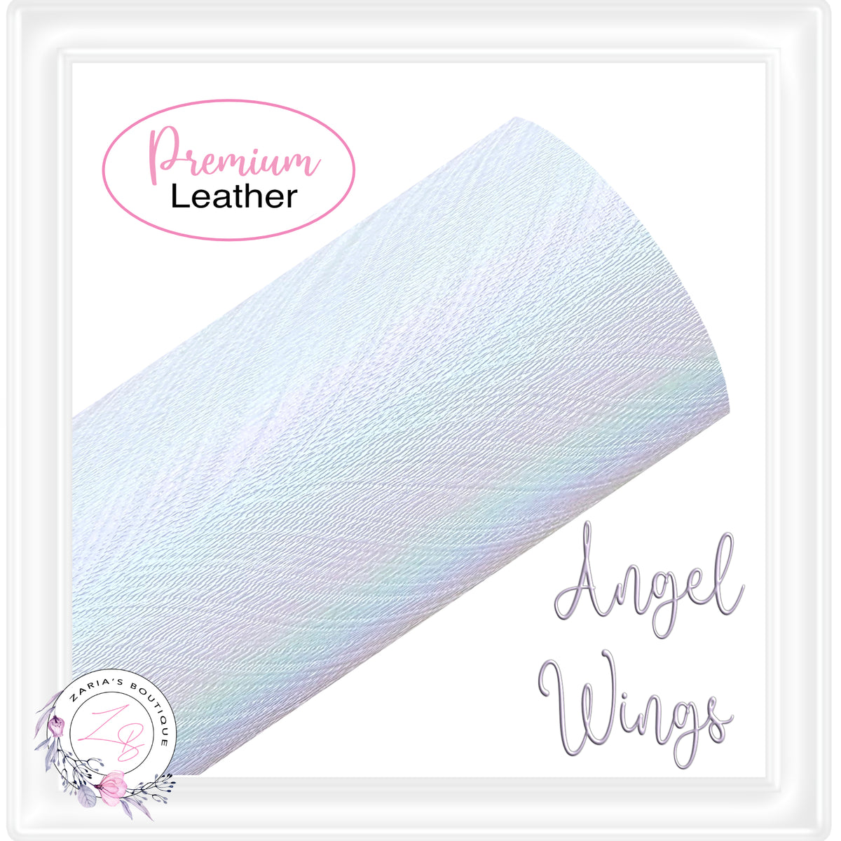 ⋅ Feathery ⋅ Textured Holographic Vegan Faux Leather ⋅ Peacock ⋅