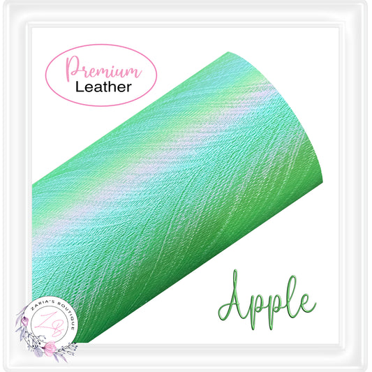 ⋅ Feathery ⋅ Textured Holographic Vegan Faux Leather ⋅ Apple Green ⋅