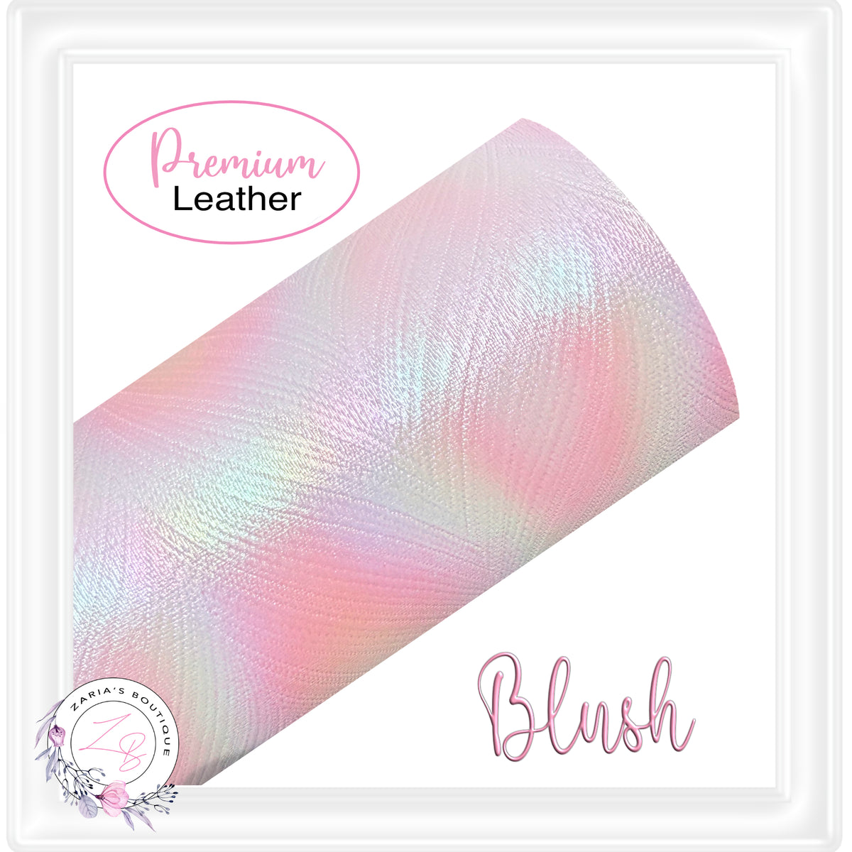 ⋅ Feathery ⋅ Textured Holographic Vegan Faux Leather ⋅ Peacock ⋅