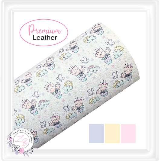 ⋅ Happy Flowerpots ⋅ Premium Litchi Vegan Faux Leather ⋅