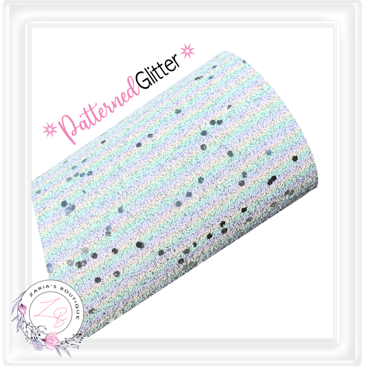 ⋅ PATTERNED GLITTER ⋅ Pastel Sprinkle Stripes ⋅