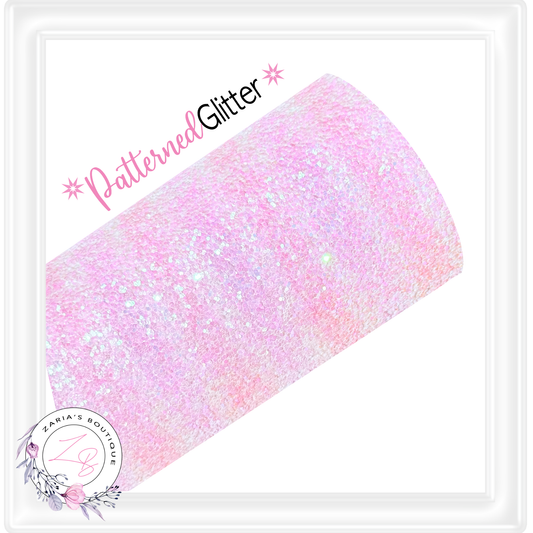 ⋅ PATTERNED GLITTER ⋅ Pastel Rainbow Stripes ⋅