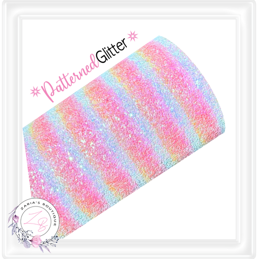 ⋅ PATTERNED GLITTER ⋅ Rainbow Stripes ⋅