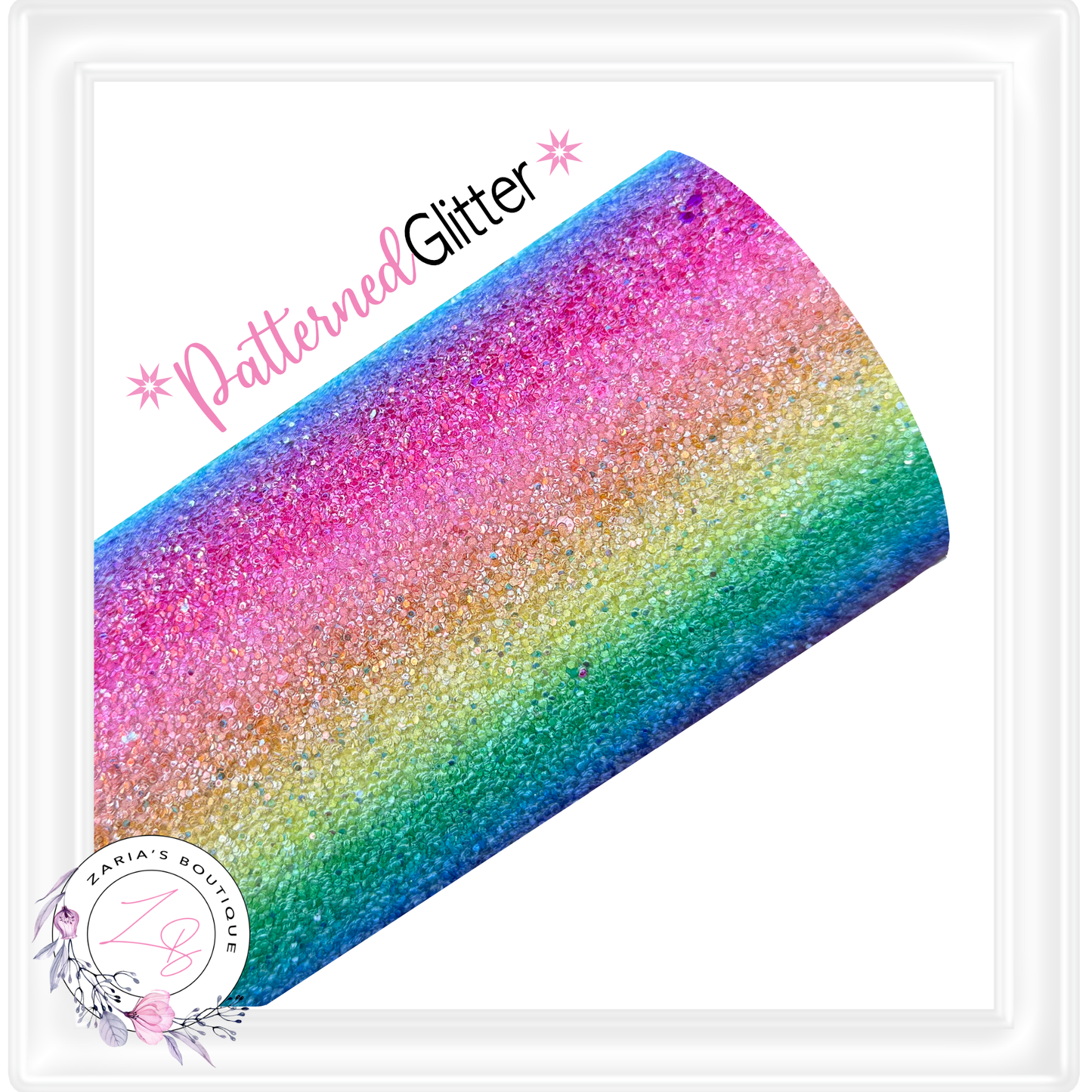 ⋅ PATTERNED GLITTER ⋅ Rainbow Stripes ⋅
