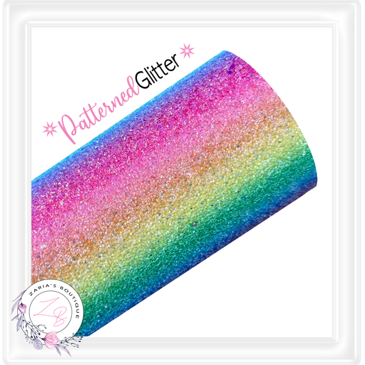 ⋅ PATTERNED GLITTER ⋅ Rainbow Stripes ⋅