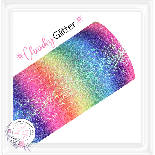 ⋅ PATTERNED CHUNKY GLITTER ⋅ Rainbow Stripes ⋅