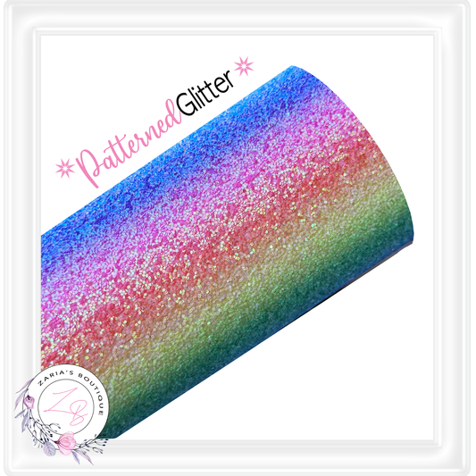 ⋅ PATTERNED GLITTER ⋅ Rainbow Stripes ⋅