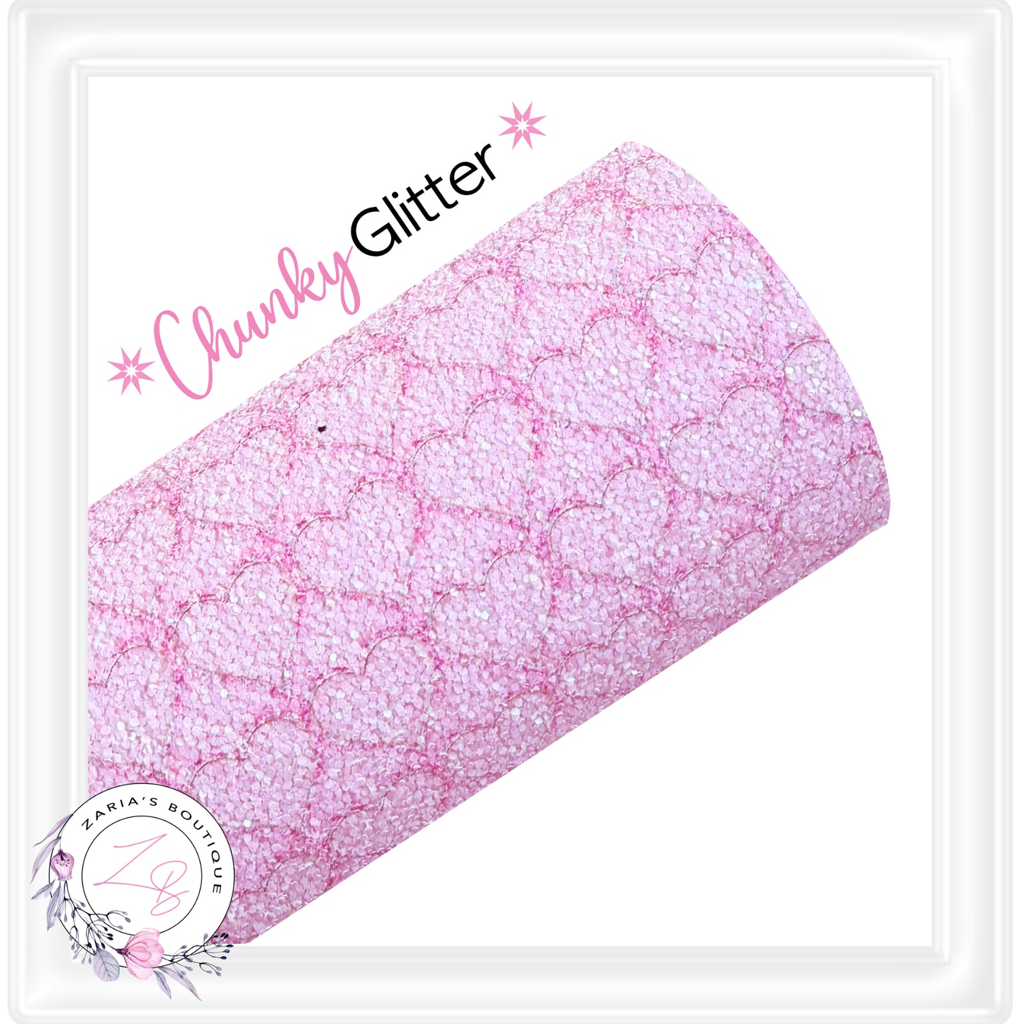 ⋅ Pretty In Pink ⋅ Pink Hearts ⋅ Chunky Glitter Or Silky Smooth Vegan Faux Leather