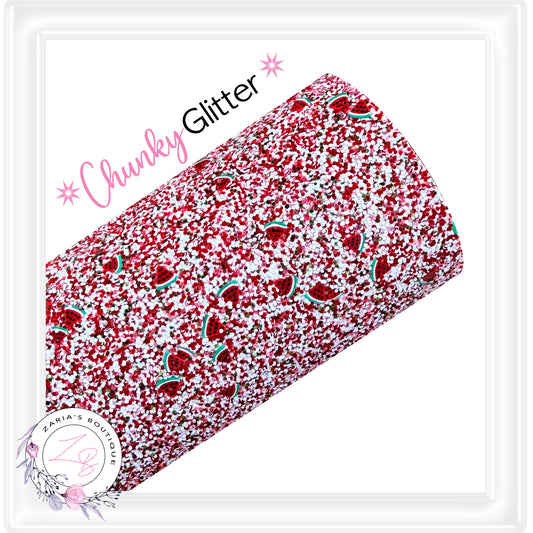∙ PATTERNED CHUNKY GLITTER ⋅ Watermelon Sprinkle  1.2mm ⋅