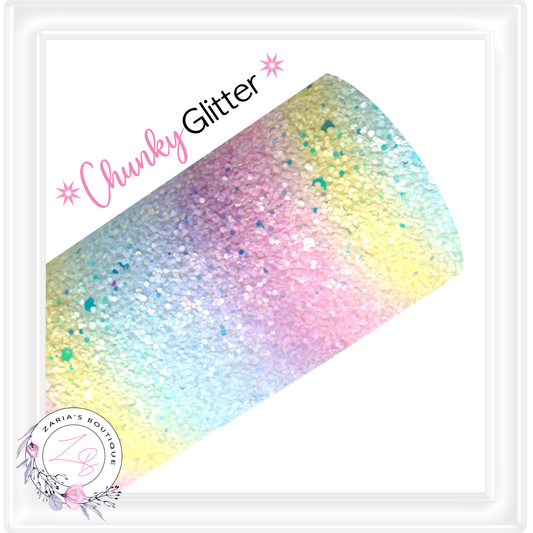 ⋅ CHUNKY GLITTER ⋅ Pastel Candy Stripes ⋅ LAST SHEET!