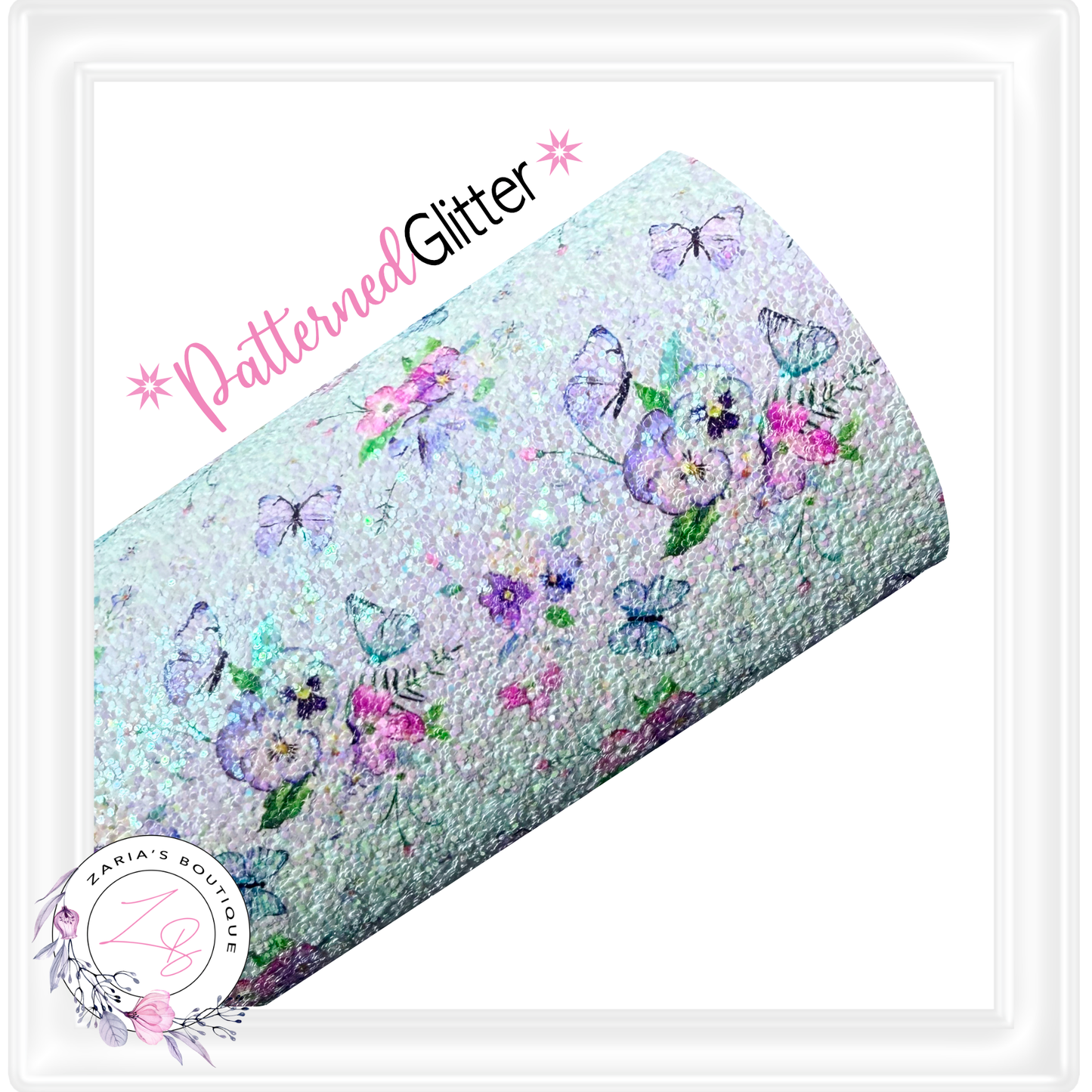 ⋅ PATTERNED CHUNKY GLITTER ⋅ Butterfly Floral ⋅
