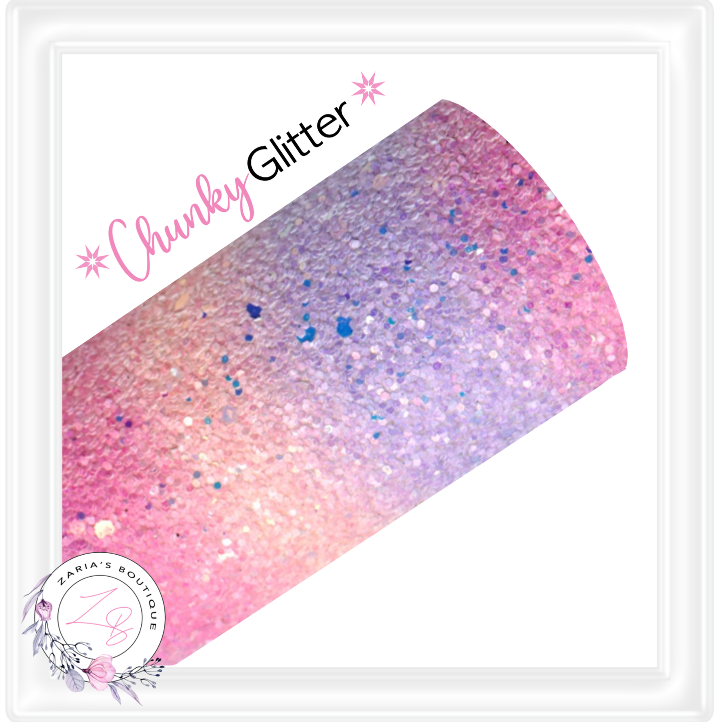 ⋅ PATTERNED CHUNKY GLITTER ⋅ Summer Sunset Stripes ⋅