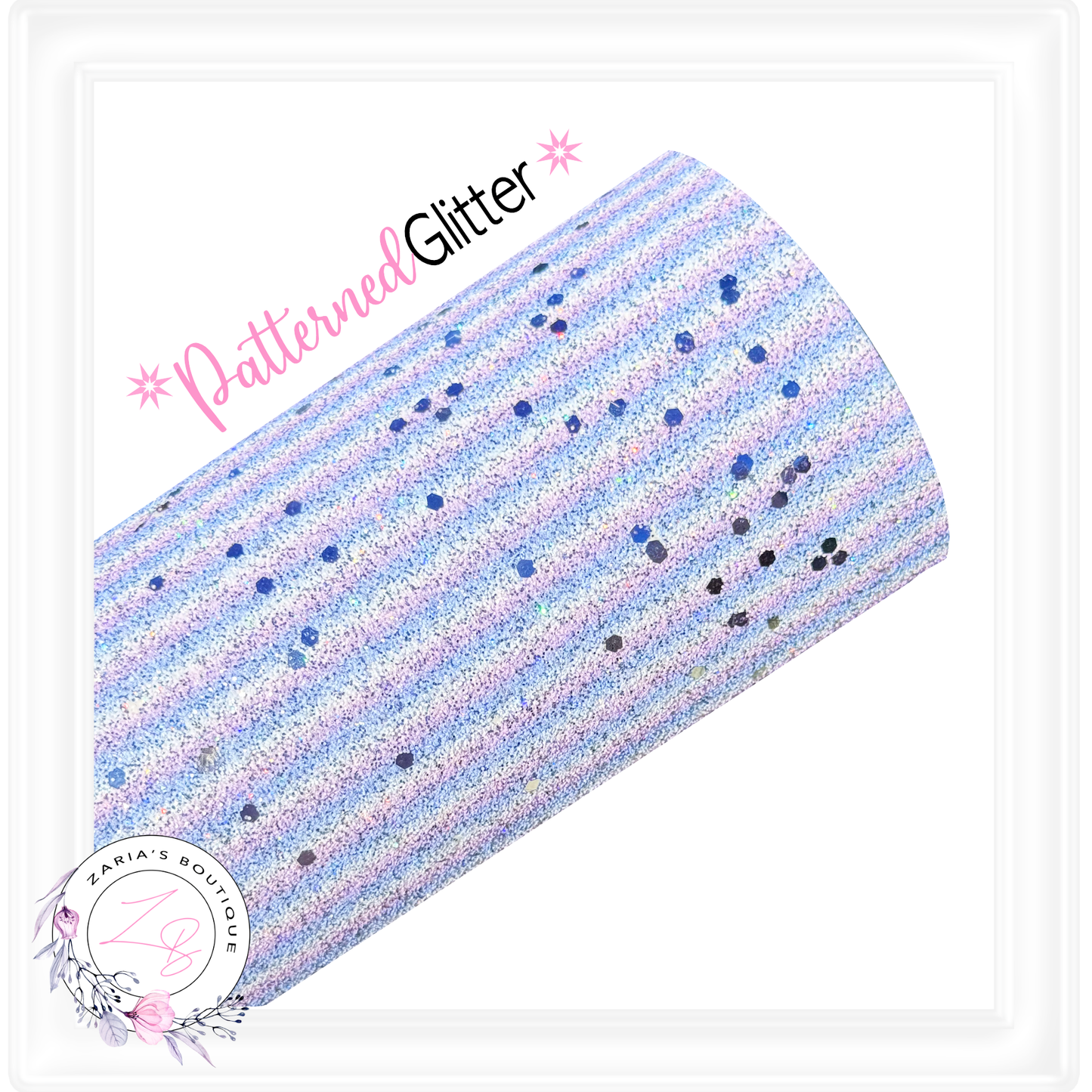 ⋅ PATTERNED GLITTER ⋅ Pastel Sprinkle Stripes ⋅