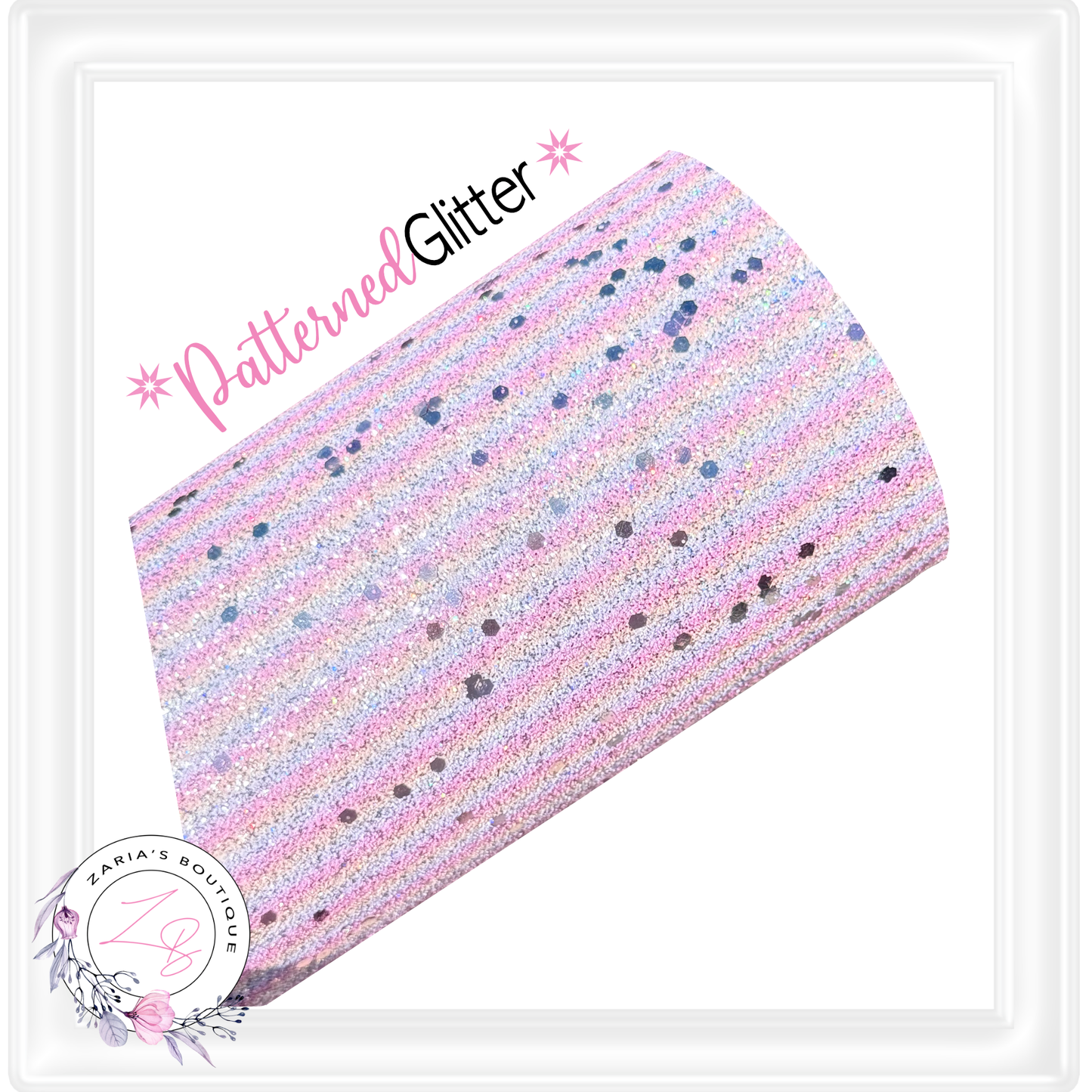 ⋅ PATTERNED GLITTER ⋅ Pastel Sprinkle Stripes ⋅