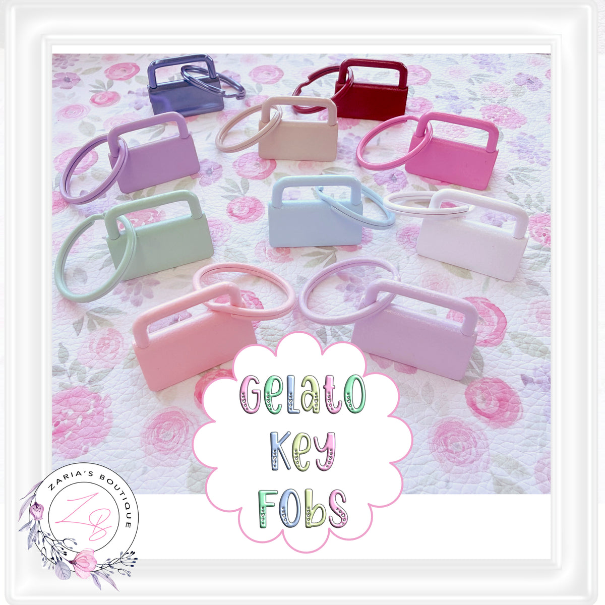⋅ Key Fob Keyring Clip Hardware ⋅ Gelato Collection ⋅ 25mm ⋅