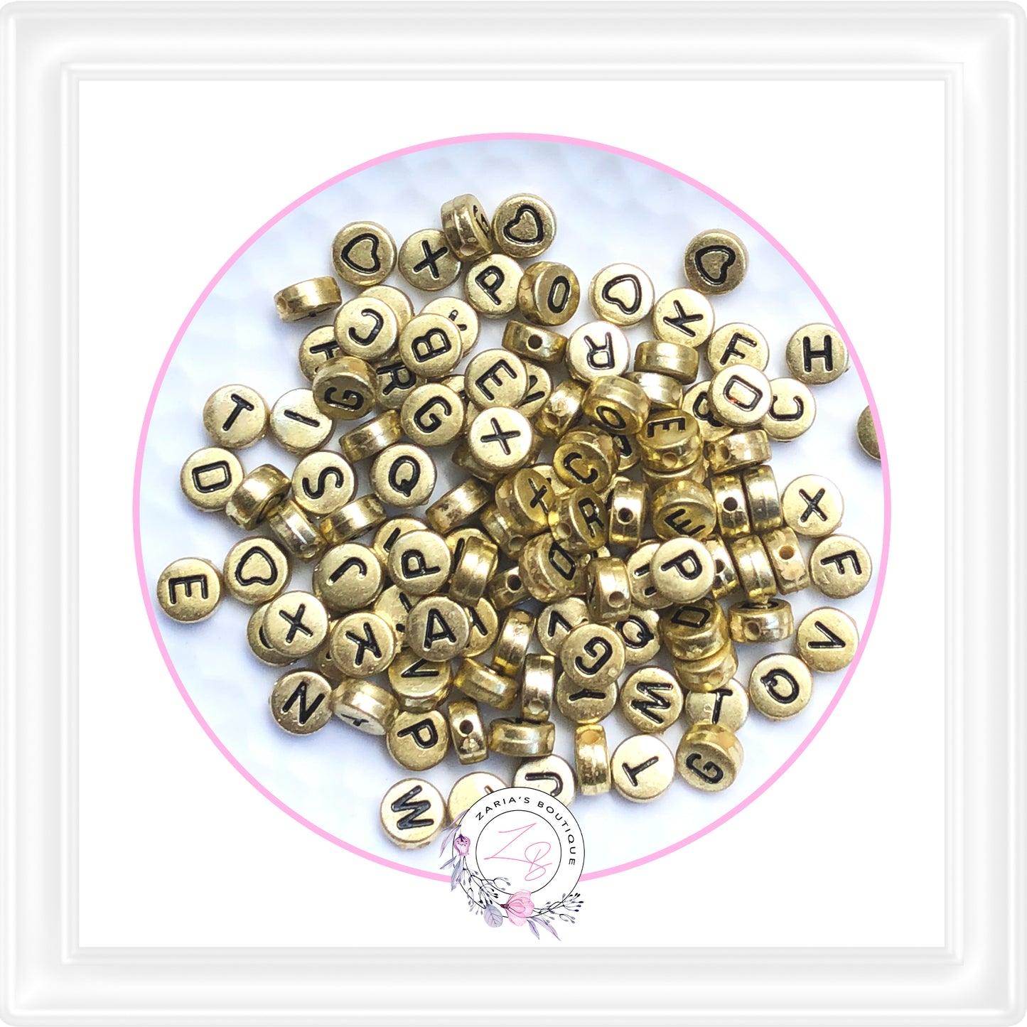 ⋅  Alphabet Beads ⋅ Gold ⋅