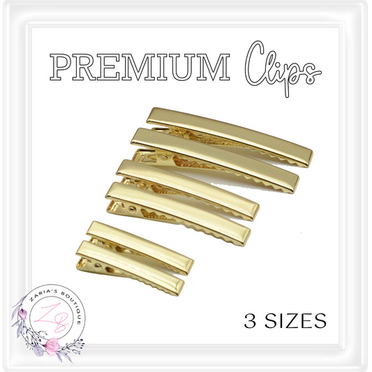 ⋅ ALLIGATOR HAIR CLIPS ⋅ Gold ⋅ Premium Quality ⋅   3.5cm   4.5cm   6cm   ⋅ 10  25  or 50  pieces