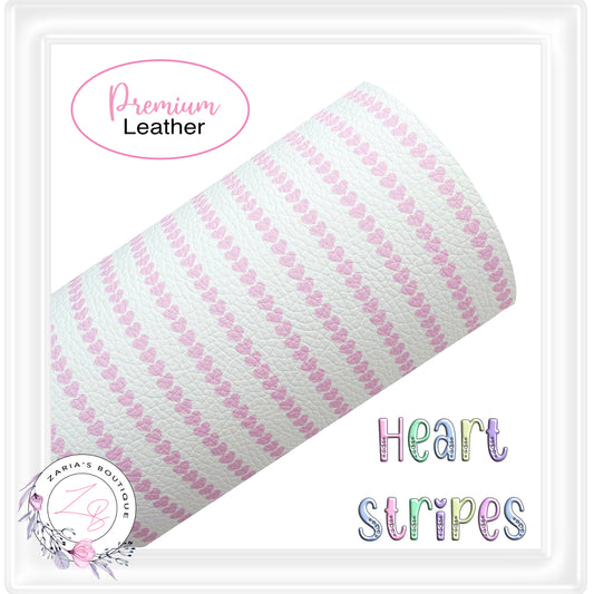 ⋅ Heart Stripes ⋅ Custom Printed Premium Vegan Faux Leather ⋅