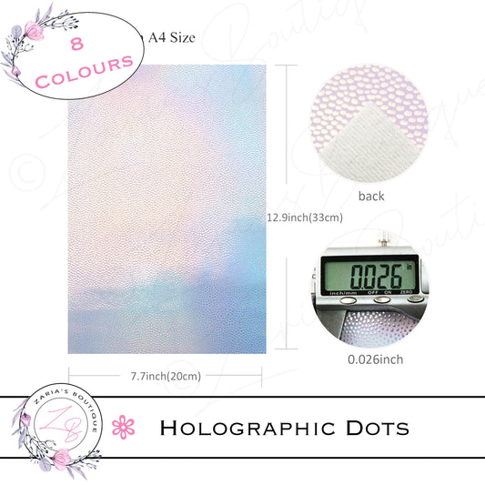 ⋅ Holographic Confetti Dots ⋅ Vegan Faux Leather ⋅ Grey ⋅