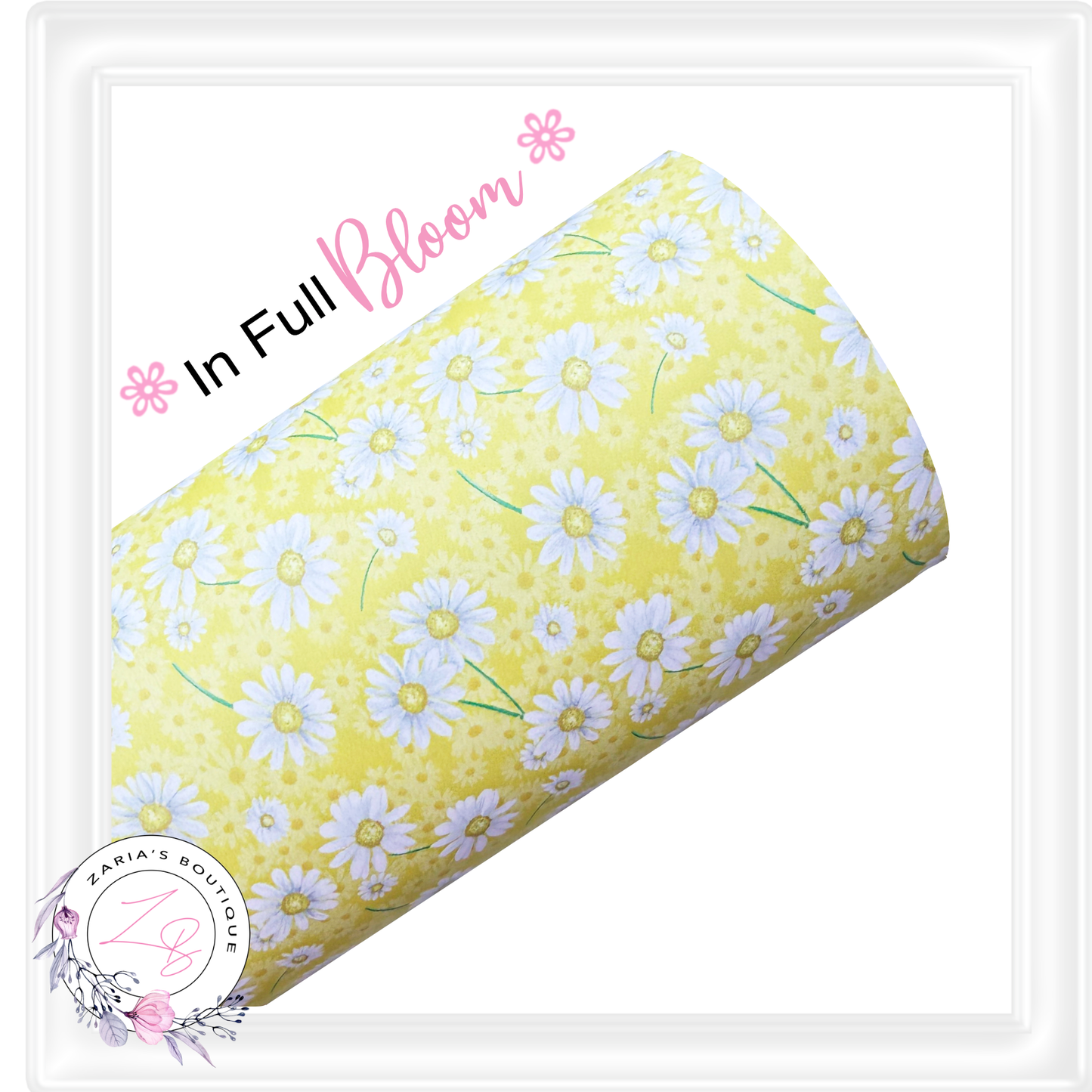 ⋅ Daisy Floral ⋅ Smooth Vegan Faux Leather ⋅ Yellow ⋅