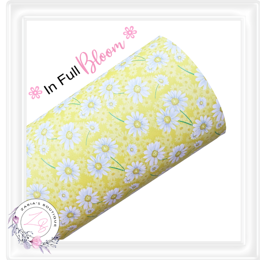 ⋅ Daisy Floral ⋅ Smooth Vegan Faux Leather ⋅ Yellow ⋅
