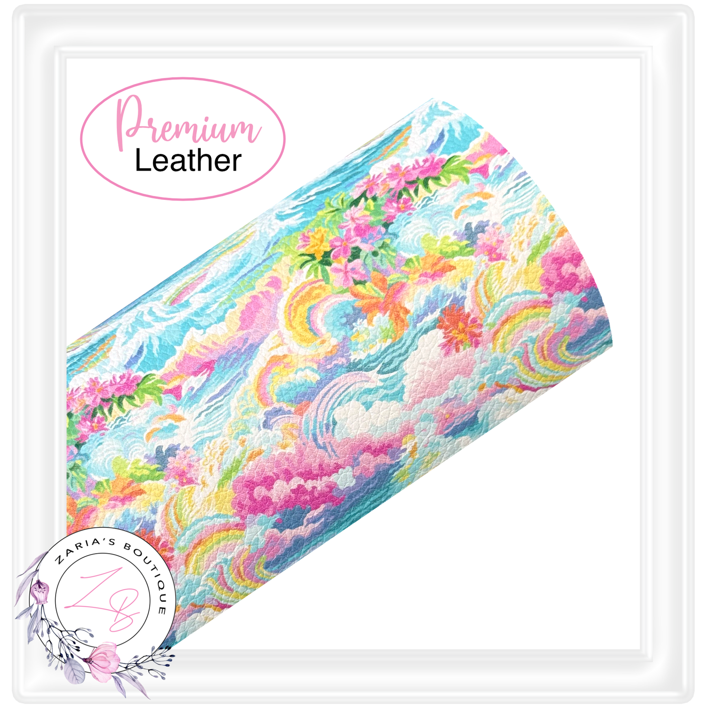 ⋅ Tropical Floral 2 ⋅ Small Print ⋅ Premium Faux Leather ⋅