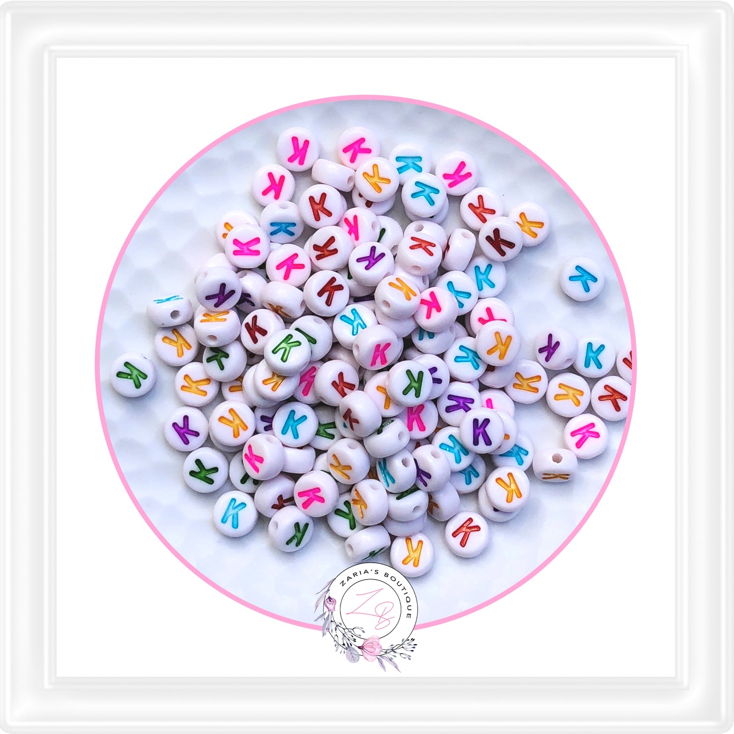 ⋅  Alphabet Beads ⋅ A - Z - 10 Pieces - You Choose ⋅