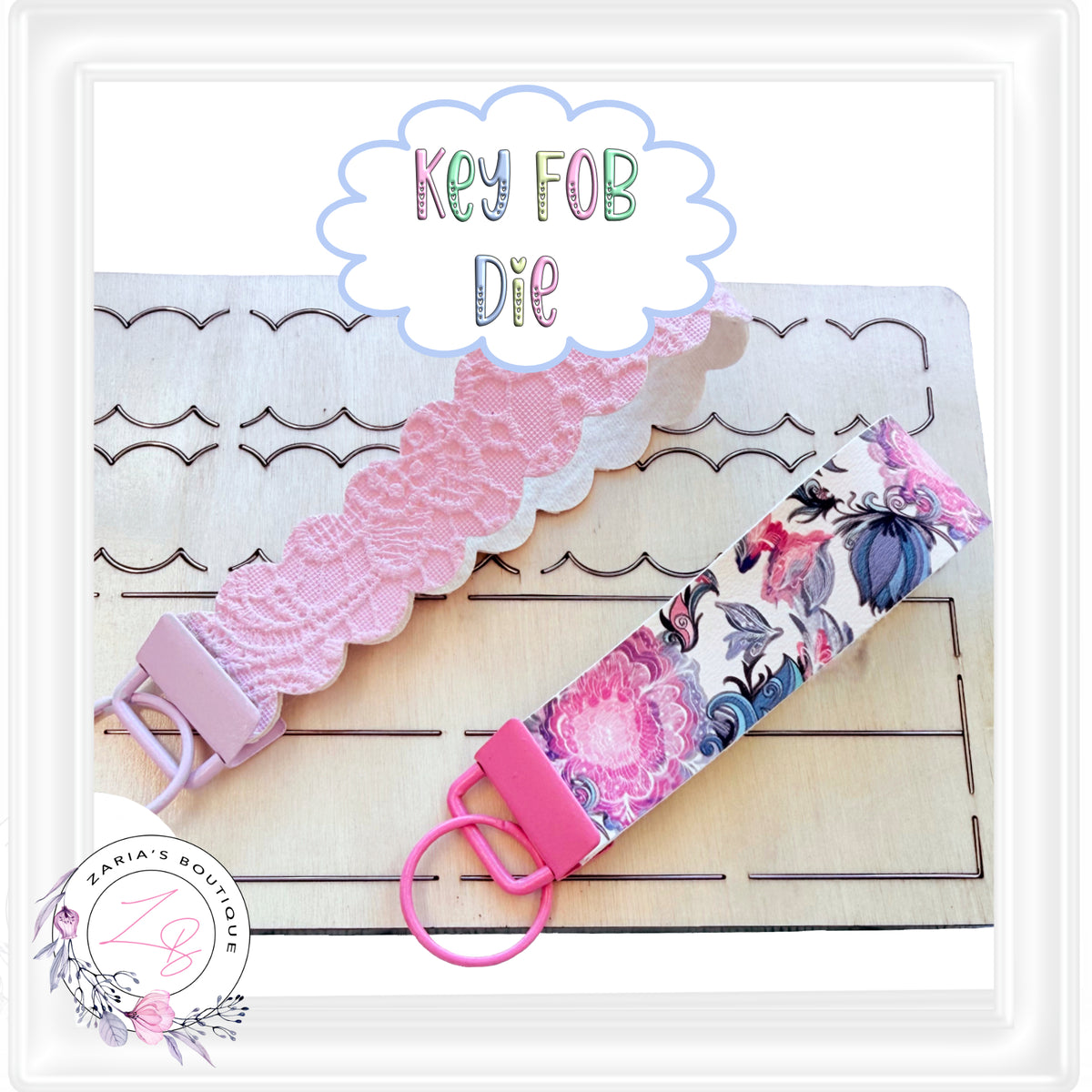 ⋅ Key Fob Steel Cutting Die for Sizzix Big Shot ⋅ Scallop & Straight Styles ⋅