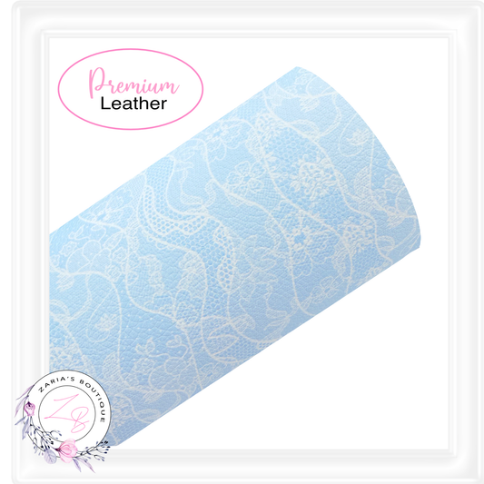 ⋅ Mint Green Lace ⋅ Custom Printed Premium Vegan Faux Leather ⋅