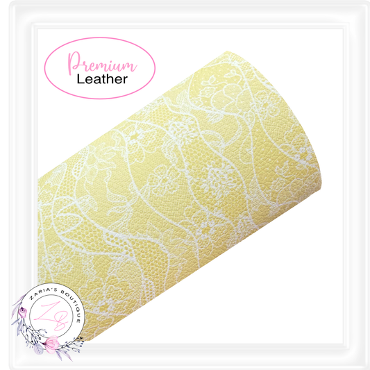 ⋅ Lemon Lace ⋅ Custom Printed Premium Vegan Faux Leather ⋅